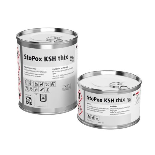 Protecție împotriva coroziunii și punte adezivă StoPox KSH thix, 1 kg, gri-verzui